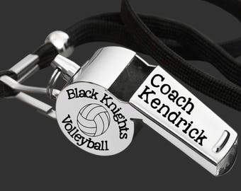 Volleyball Coach | Coach Whistle | Coach Gift | Gift for Coach | Coach Appreciation | Personalized Whistle | Engraved Whistle | Mens Gifts