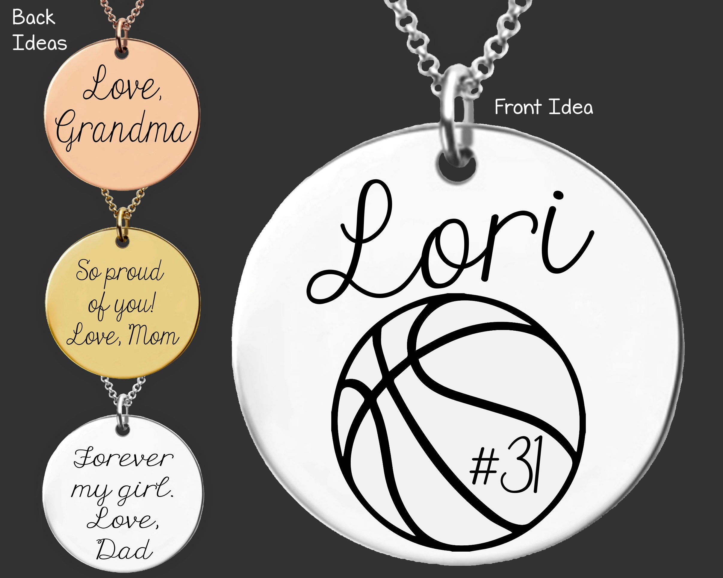Personalized Sports Hollow Basketball Name Pendant Chain Custom Name  Necklace | Custom name necklace, Name necklace, Basketball necklace