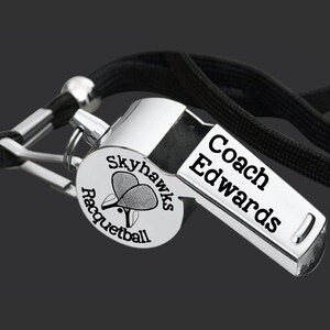 Racquetball Coach Whistle | Racquetball Coach Gift | Gift for Coach | Coach Appreciation | Appreciation Gift | Engraved Coach Whistle