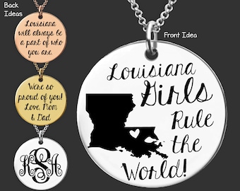 Louisiana State | Louisiana | Girls Trip | Exchange Student Gift | Daughter Gift | Going Away Gift | Moving Gift