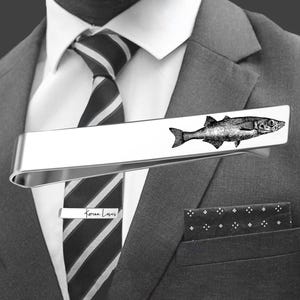 Fish Tie Bar | Gift for Fisherman | Fish Tie Clip | Fisherman Birthday Gift | Fisherman Easter Gift | Fisherman Gifts