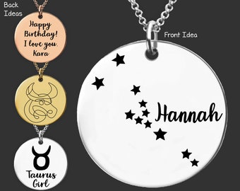 Taurus Zodiac Necklace | Taurus Constellation | Astrology Necklace | Personalized Gift | Birthday  Gift For Her |  Gift