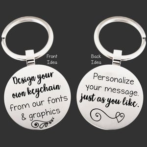 Design Your Own Keychain | Custom Keychain | Personalized Keychain | Personalized Gift for Men | Personalized Gift for Him | Custom Dad Gift