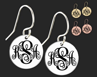 Monogram Earrings | Birthday Gifts For Her | Sister Birthday Gift | Friend Birthday Gift | Daughter Birthday Gift