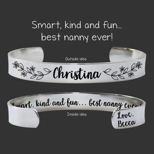 Nanny Gift | Nanny Birthday Gift | Nanny Bracelet | Nanny Goodbye Gift | Nanny Appreciation Gift | Nanny Easter Gift | Best Nanny Ever