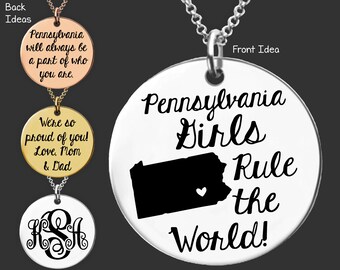 Pennsylvania | Pennsylvania State | Girls Trip | Exchange Student Gift | Daughter Gift | Going Away Gift | Moving Gifts