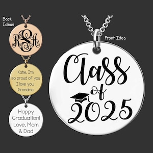 Class of 2025 Necklace | Graduation Gift for Her | Graduation Gift | Grad Gift | High School Graduation Gift | College Graduation Gift
