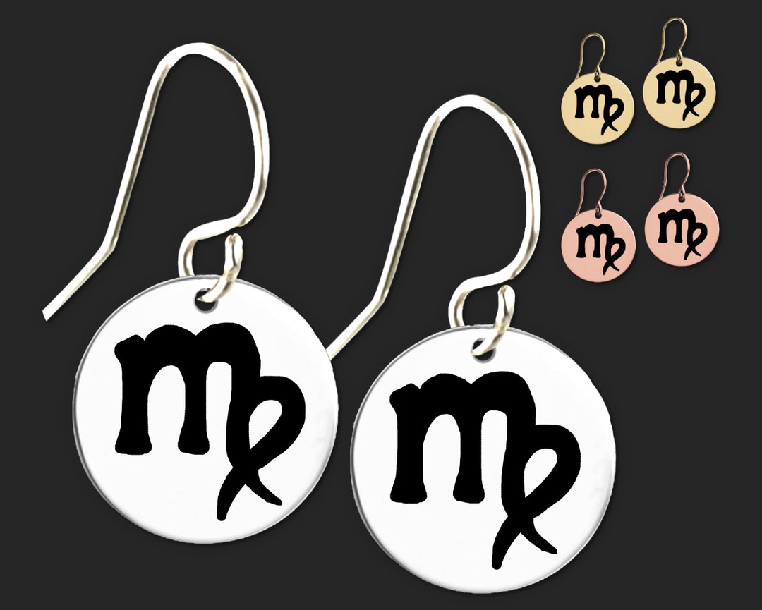 Virgo Earrings Virgo Birthday Virgo Gift Virgo Jewlery Zodiac Jewelry