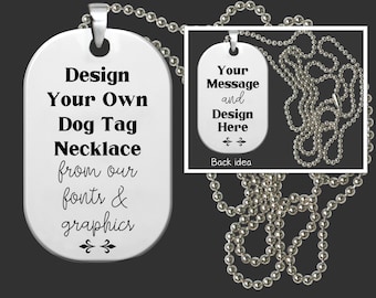 Mens Gift | Dad Gift | Personalized Dog Tag Necklace |  Personalized Necklace | Your Message Here | Inspirational | Quotes | Mens Gifts