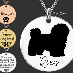 Havanese Mom Havanese Havanese Gift Havanese Necklace Dog Mom Dog Mom Gift Dog Memorial Gift Loss of Dog Gift image 1