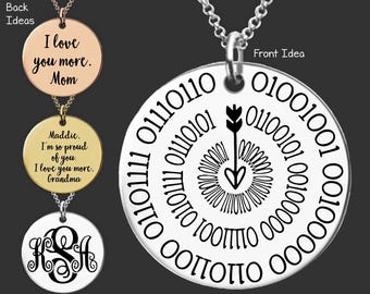 Binary Gifts | Binary Code Gifts | Binary Necklace | Geeky Gift | Geek Gifts | Binary Code Jewelry | I Love You More