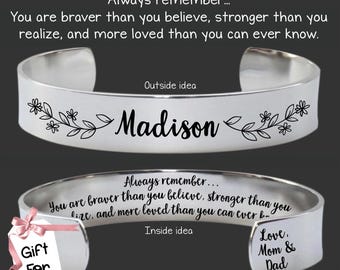 Daughter Gift | Daughter Birthday Gift | Granddaughter Gift | Granddaughter Birthday Gift | Daughter Personalized Gift | You Are Braver
