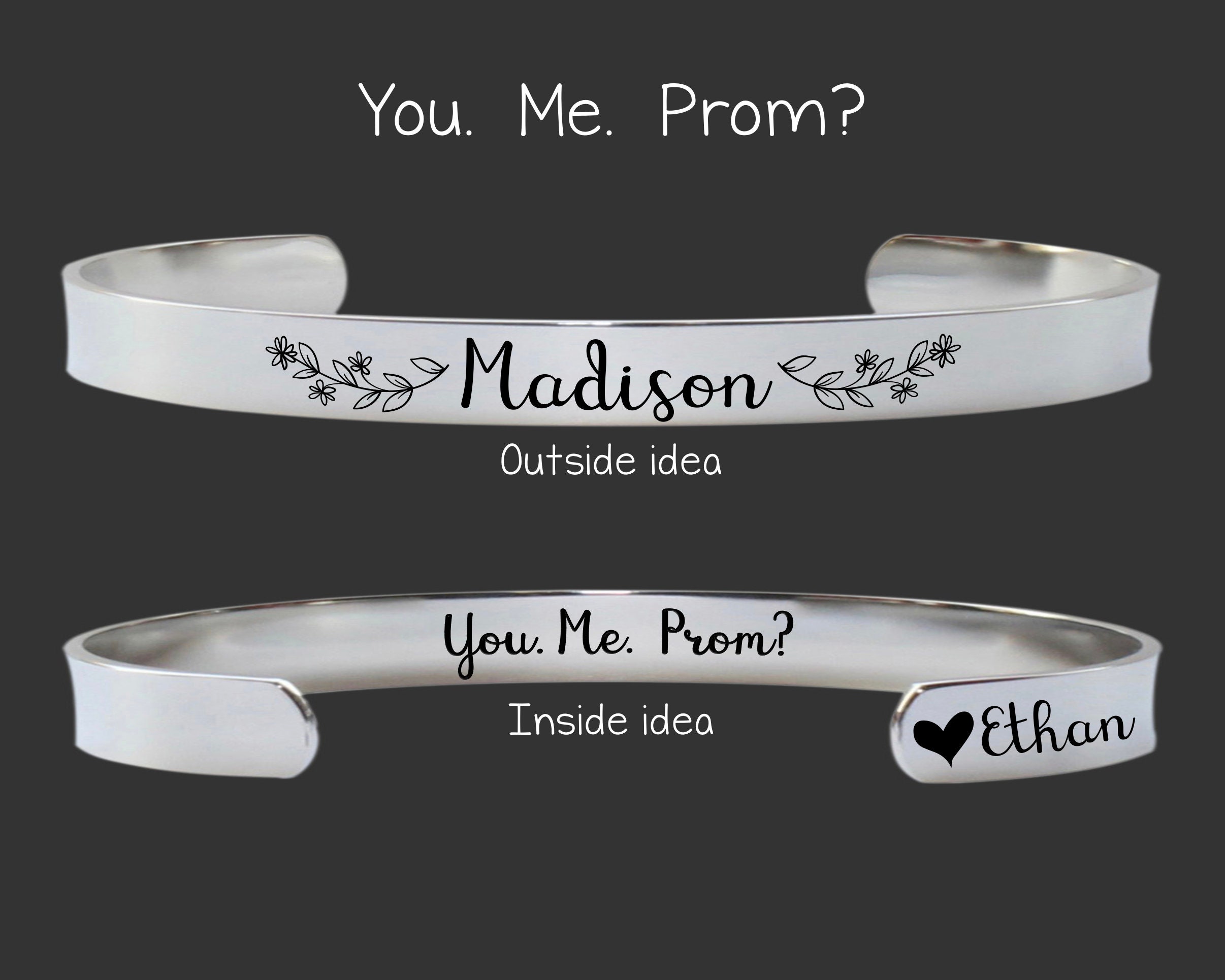Prom shop bracelets name