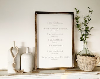 Bible Verse Signs - Scripture Sign - Christian Sign - Wood Sign - Bible Verse Wall Art - Farmhouse - Wooden Signs - Scripture Wall Art