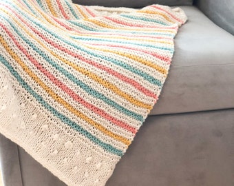 Stickmönster för babyfilt till sommaren (PDF)