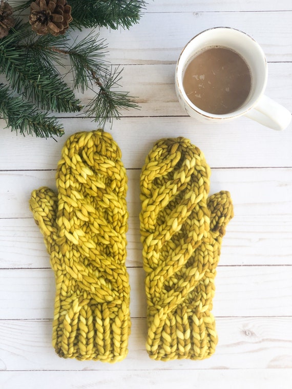 Super chunky mittens knitting pattern sale