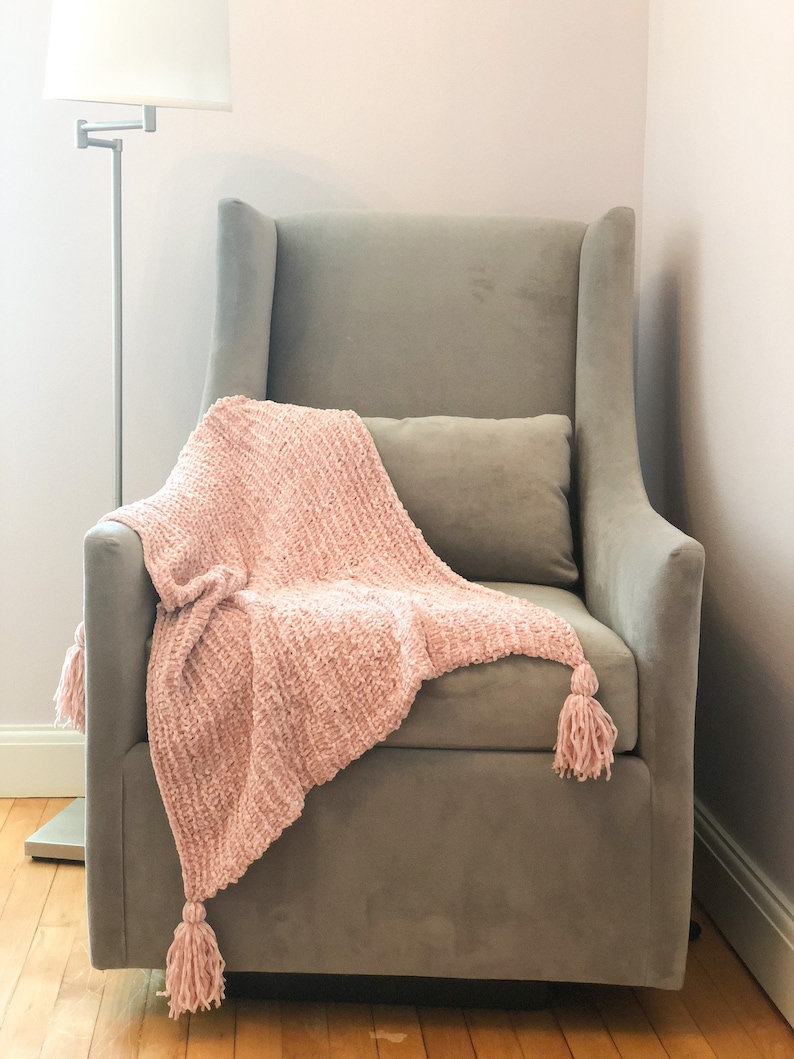 KNITTING PATTERN Woolflower Velvet Knit Blanket Velvet Yarn Etsy