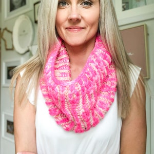 KNITTING PATTERN: Bubble Up Cowl Knitting Pattern | Chunky Brioche Knit Cowl | Beginner Brioche Pattern