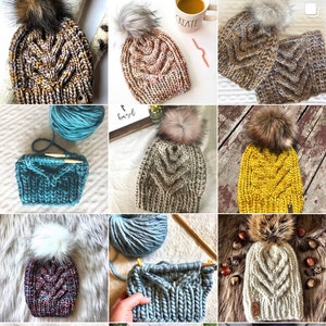 KNITTING PATTERN: Char Char Hat | Super Bulky Cable Hat Knitting ...