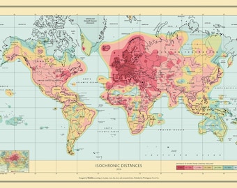 The Isochronic World Map c. 2016