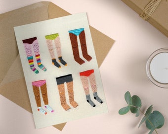 Hairy Legs Greeting Card // Blank Greeting Card