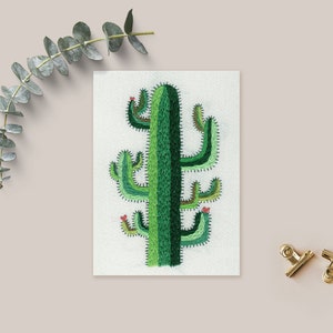 Carte de voeux cactus - cactus - carte de voeux - fleur de cactus - carte