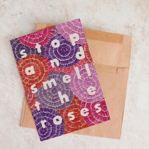 Carte Stop and Smell The Roses - Carte vierge - Carte de voeux