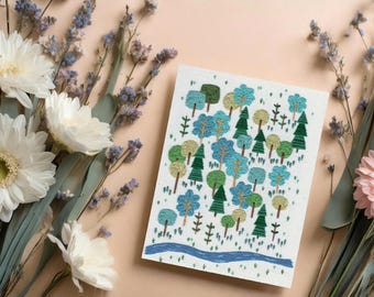 Woodland Scene Greeting Card // Blank Greeting Card // Woodland Dream