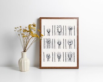 Dicks Print // Penis Embroidery // A5 Print // Illustration // Wall Art