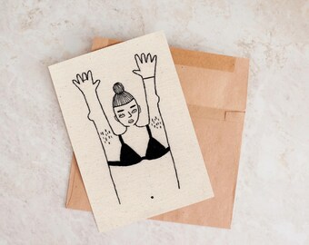 Quarantine Queen Card - Blank Card - Greeting Card