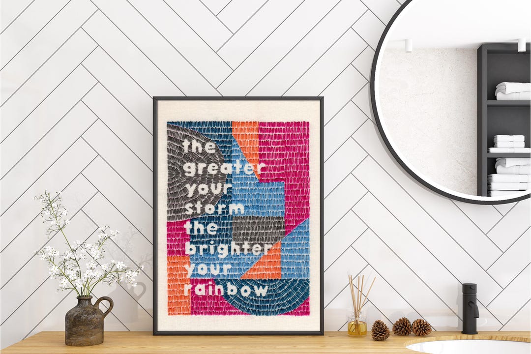 The Greater Your Storm the Brighter Your Rainbow Print // A4 Print