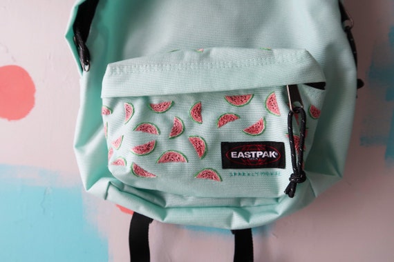 Verslaafde recorder Van toepassing zijn Watermelon Embroidered Mint Eastpak Orbit // Watermelon Hand - Etsy