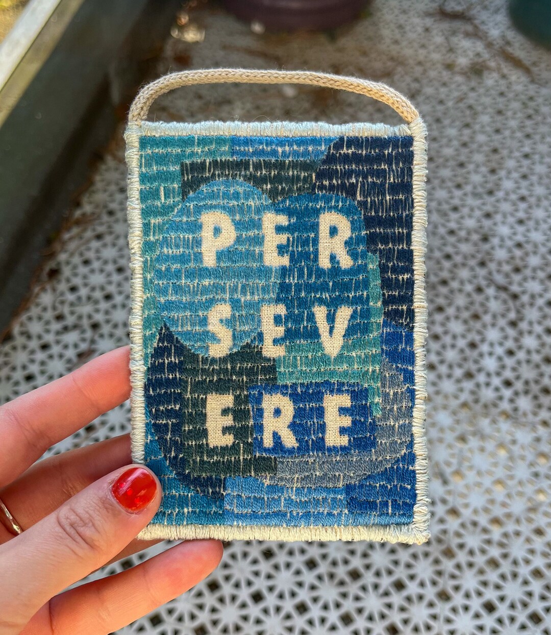 Persevere Wall Hanging // Hand Embroidery // Original Artwork ...
