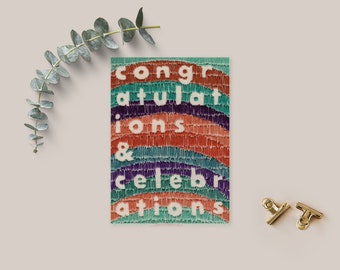 Congratulation and Celebrations Card - Congrats Card - Greeting Card