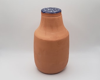 6-8oz - Extra Small Olla ~ Handmade Terracotta Garden Irrigation Oya with Lid ~ Self Watering Extra Small Size