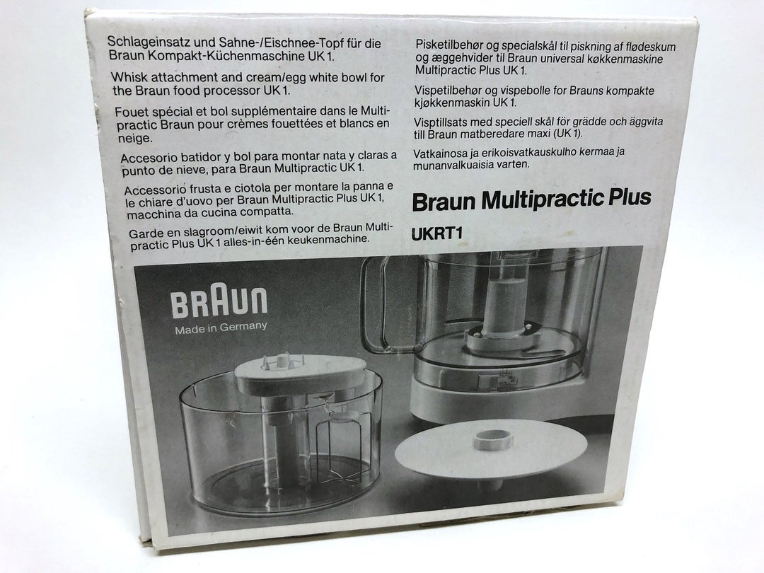 Braun UKRT1 Whisk Attachment & Bowl for Braun UK 1 Food Processor