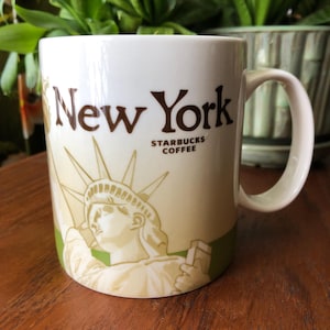 Starbucks New York Coffee Mug - Global Icon Series - Collector's Mug - 16 ounces - Starbucks Coffee - Statue of Liberty