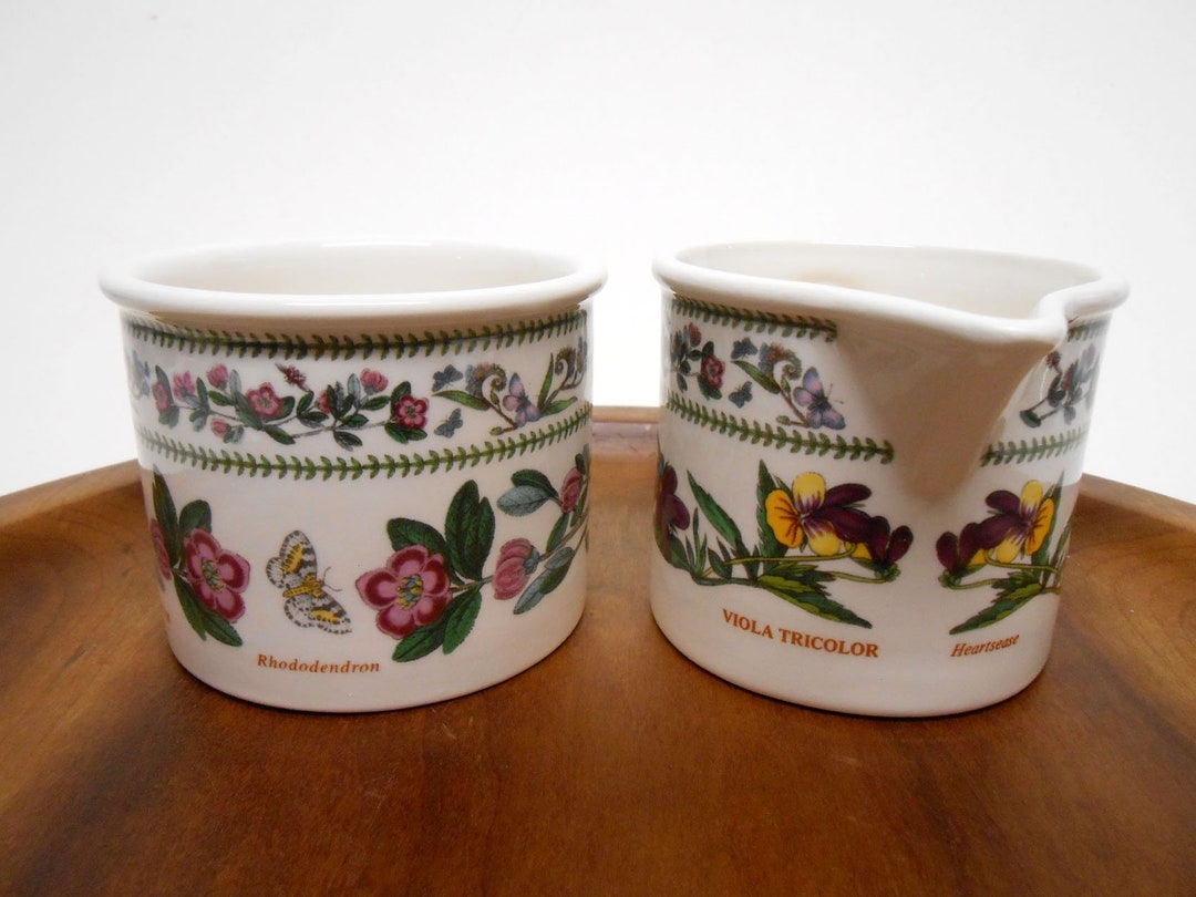 Portmeirion Variations Creamer & Sugar Bowl Set Rhododendron Etsy