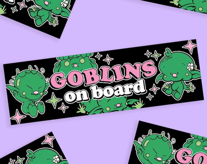 Goblins On Board Vinyl Bumper Sticker