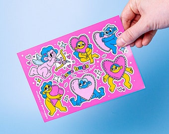 Love Bugs A5 Vinyl Sticker Sheet