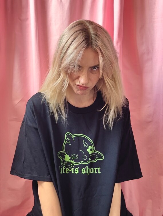Reject Society Become A Goblin T-shirt (pistachio, Black or