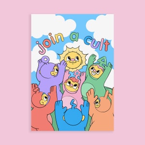 Join A Cult A4 Art Print