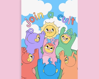 Join A Cult A4 Art Print