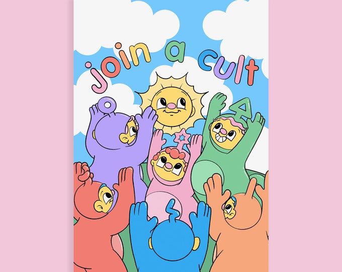 Join A Cult A4 Art Print