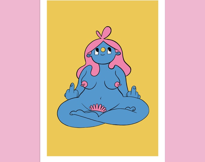 Why am I like this? Yoga A4 Art Print