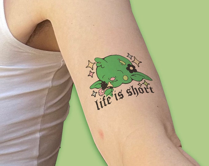 Life is Short Temporary Tattoo