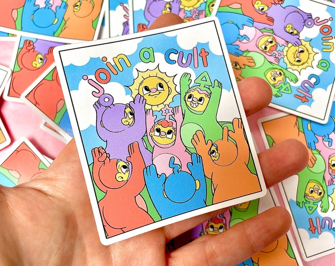 Join A Cult Vinyl Sticker