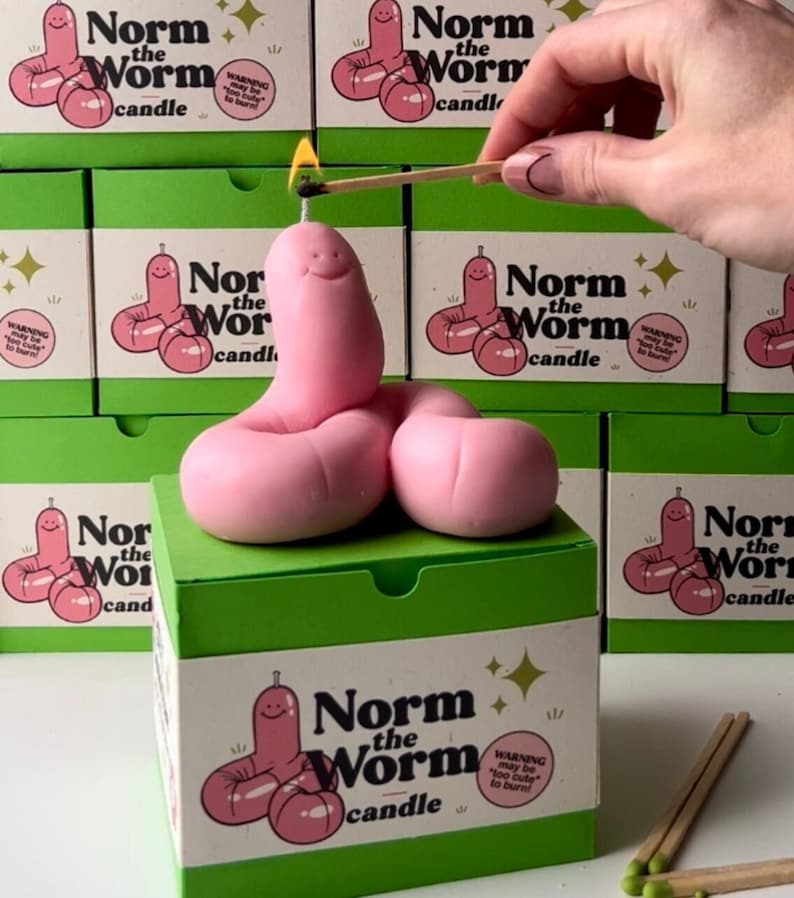 Norm the Worm Handmade Soy Candle image 1