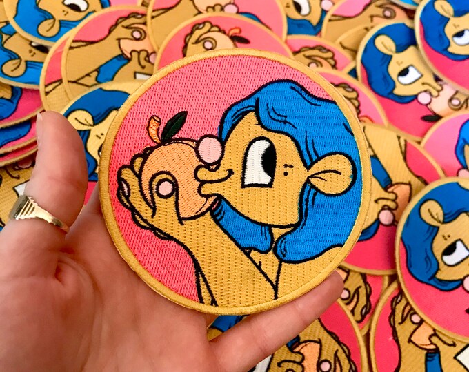 Kiss My Peach Iron-on Patch