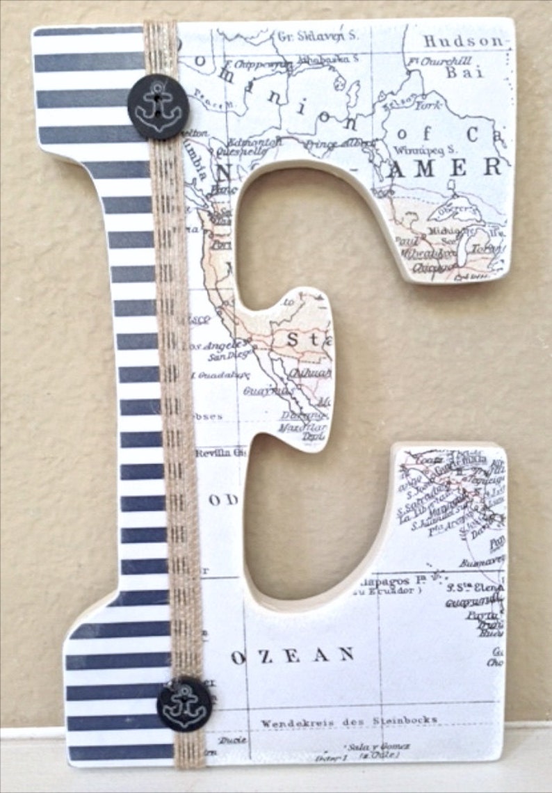 Nautical Nursery Decor Baby Boy Nursery Wall Letters for | Etsy